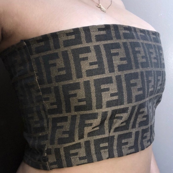fendi strapless top